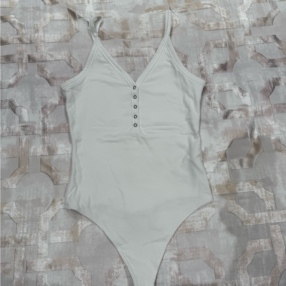 White V-Neck Bodysuit